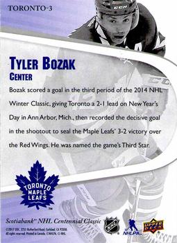 2016-17 Upper Deck Centennial Classic #Toronto-3 Tyler Bozak Back