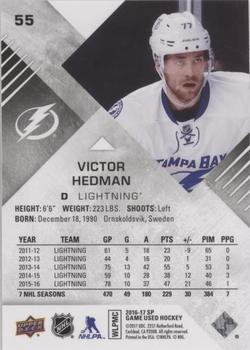2016-17 SP Game Used - Rainbow Player Age #55 Victor Hedman Back