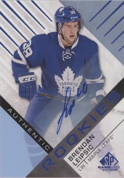 2016-17 SP Game Used - Blue Autographs #160 Brendan Leipsic Front