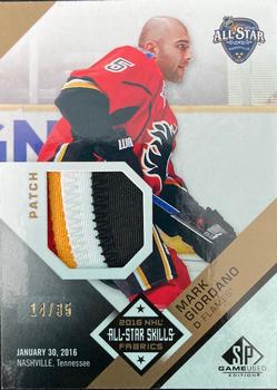 2016-17 SP Game Used - 2016 All-Star Skills Fabrics Patch #AS-MG Mark Giordano Front
