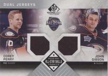 2016-17 SP Game Used - 2016 All-Star Skills Dual Fabrics #AS2-PG Corey Perry / John Gibson Front