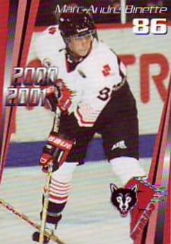 2000-01 Cartes, Timbres et Monnaies Sainte-Foy Rouyn-Noranda Huskies (QMJHL) #25 Marc-Andre Binette Front