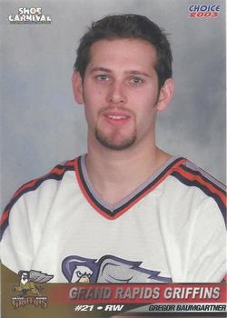 2002-03 Choice Grand Rapids Griffins (AHL) #5 Gregor Baumgartner Front