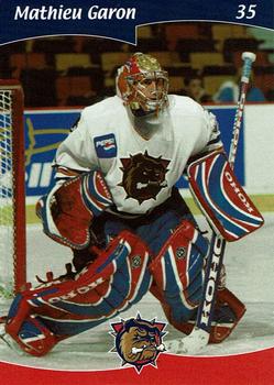 2002-03 Cartes, Timbres et Monnaies Sainte-Foy Hamilton Bulldogs (AHL) #21 Mathieu Garon Front