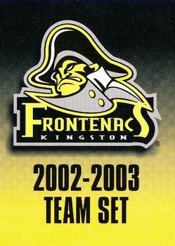 2002-03 Kingston Frontenacs (OHL) #NNO Header Card Front