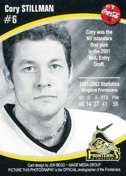2002-03 Kingston Frontenacs (OHL) #NNO Cory Stillman Back