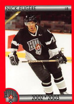 2002-03 Cartes, Timbres et Monnaies Sainte-Foy Hull Olympiques (QMJHL) #11 Nick Fugere Front
