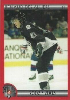 2002-03 Cartes, Timbres et Monnaies Sainte-Foy Hull Olympiques (QMJHL) #14 Renaud des Alliers Front