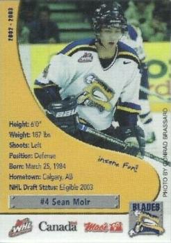 2002-03 Saskatoon Blades (WHL) #1 Sean Moir Front