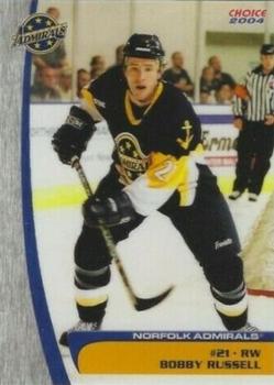 2003-04 Choice Norfolk Admirals (AHL) #17 Bobby Russell Front