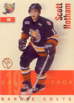 2003-04 Colts & Cops Barrie Colts (OHL) #NNO Scott Hotham Front