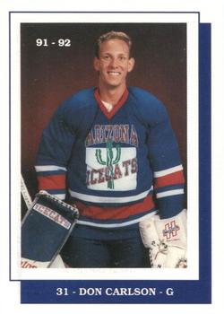 1991-92 Arizona Icecats (ACHA) #NNO Don Carlson Front