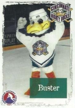 1998-99 Arnold Printing Cincinnati Mighty Ducks (AHL) #1 Buster Front