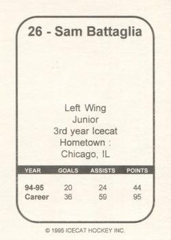1995-96 Arizona Icecats (ACHA) #NNO Sam Battaglia Back