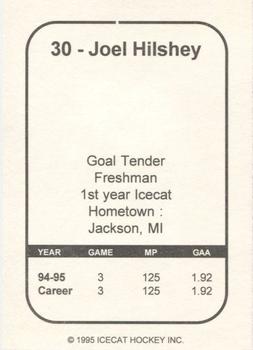 1995-96 Arizona Icecats (ACHA) #NNO Joel Hilshey Back