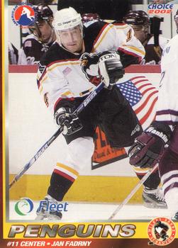 2001-02 Choice Wilkes-Barre/Scranton Penguins (AHL) #10 Jan Fadrny Front