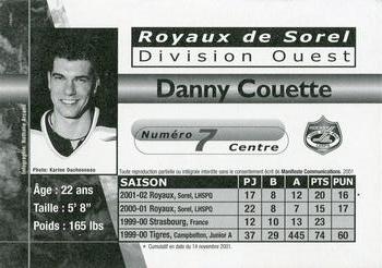 2001-02 Sorel Royaux (QSPHL) #NNO Dany Couette Back