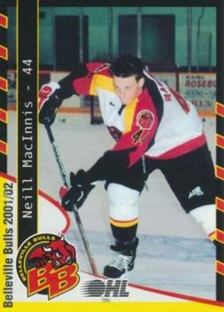 2001-02 Belleville Bulls (OHL) #11 Neill MacInnis Front