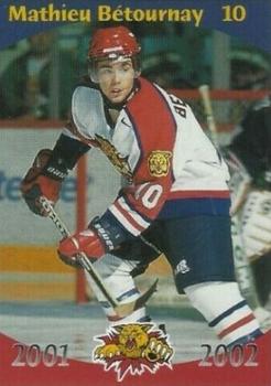2001-02 Moncton Wildcats (QMJHL) #6 Mathieu Betournay Front