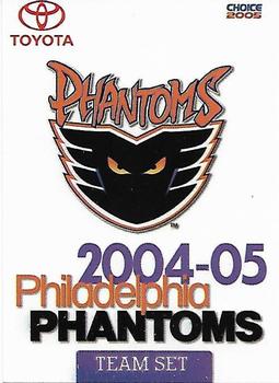 2004-05 Choice Philadelphia Phantoms (AHL) #NNO Header / Checklist Front