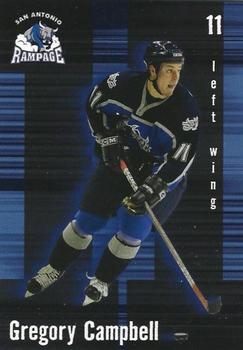 2004-05 Heroes & Fantasies San Antonio Rampage (AHL) #NNO Greg Campbell Front