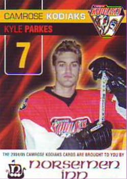 2004-05 Norseman Inn Camrose Kodiaks (AJHL) #8 Kyle Parkes Front