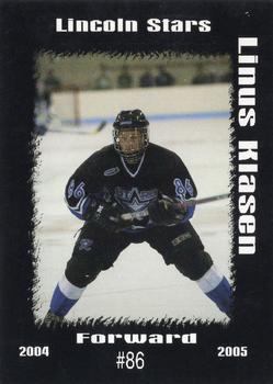 2004-05 Blueline Booster Club Lincoln Stars (USHL) #23 Linus Klasen Front