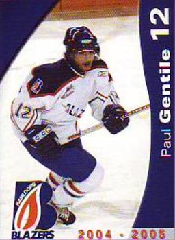 2004-05 Kamloops Blazers (WHL) #NNO Paul Gentile Front