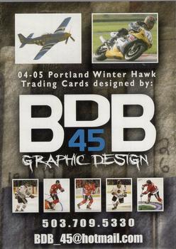2004-05 Portland Winterhawks (WHL) #NNO BDB Graphic Design Front