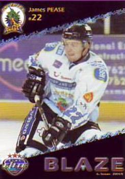 2004-05 Cardtraders Coventry Blaze (EIHL) #13 James Pease Front