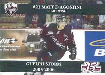 2005-06 M&T Printing Guelph Storm (OHL) #B-05 Matt D'Agostini Front