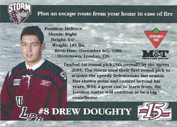 2005-06 M&T Printing Guelph Storm (OHL) #C-02 Drew Doughty Back