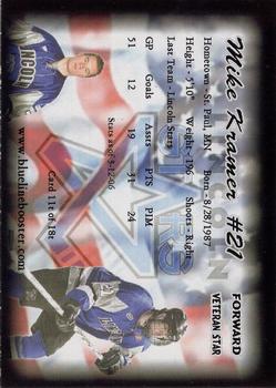 2005-06 Blueline Booster Club Lincoln Stars (USHL) Update #11-T Mike Kramer Back