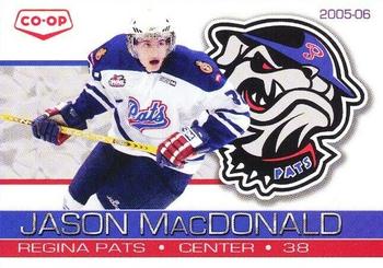 2005-06 Co-op Regina Pats (WHL) #11 Jason MacDonald Front
