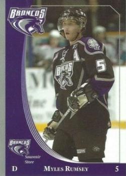 2005-06 Swift Current Broncos (WHL) #NNO Myles Rumsey Front