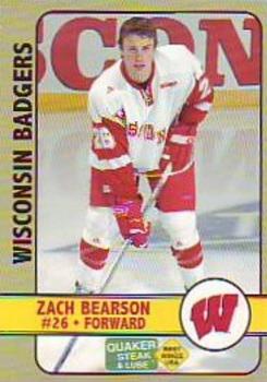 2006-07 Quaker Steak and Lube Wisconsin Badgers (NCAA) #NNO Zach Bearson Front