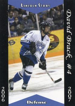 2006-07 Blueline Booster Club Lincoln Stars (USHL) #2 David Brack Front