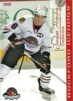 2007-08 Choice Rockford IceHogs (AHL) #NNO Jordan Hendry Front