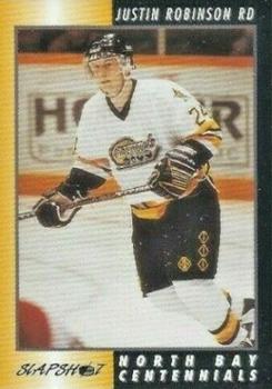 1994-95 Slapshot North Bay Centennials (OHL) #20 Justin Robinson Front