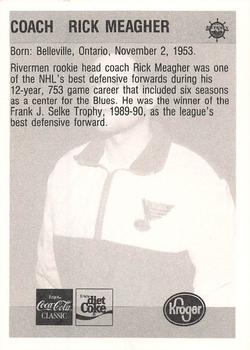 1992-93 Peoria Rivermen (IHL) #NNO Rick Meagher Back