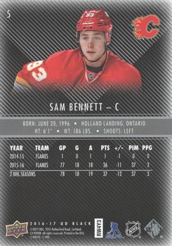 2016-17 Upper Deck Black #5 Sam Bennett Back