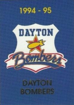 1994-95 Dayton Bombers (ECHL) #1 Header Card Front