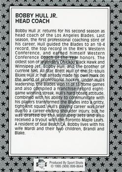 1994-95 Sport Shots Los Angeles Blades (RHI) #NNO Bobby Hull Jr. Back