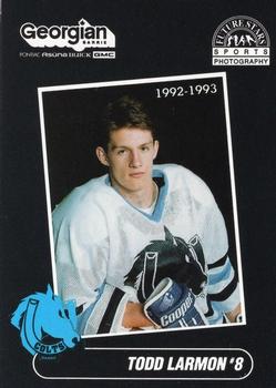 1992-93 Future Stars Barrie Colts (CoJHL) #NNO Todd Larmon Front