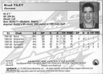 1999-00 Choice 2000 AHL All-Stars #11 Brad Tiley Back