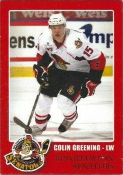 2010-11 Binghamton Senators (AHL) #10 Colin Greening Front