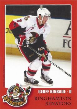 2010-11 Binghamton Senators (AHL) #15 Geoff Kinrade Front
