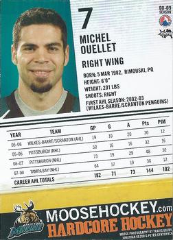2008-09 Manitoba Moose (AHL) #NNO Michel Ouellet Back