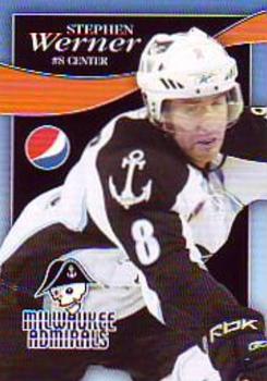 2008-09 Pepsi Milwaukee Admirals (AHL) #NNO Stephen Werner Front