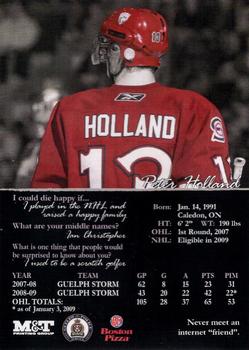 2008-09 M&T Printing Guelph Storm (OHL) #NNO Peter Holland Back